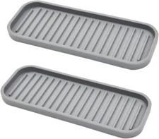 Silicone Soap Tray, Bathroom Kitchen Finishing 9x3.5 inch, Mist 