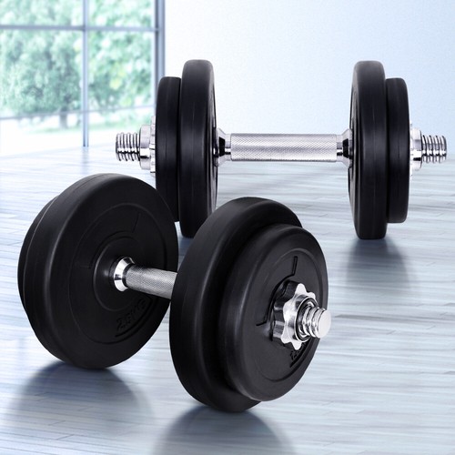 Everfit 20KG Dumbbells Dumbbell Set Weight Training Plates Home Gym Exercise - Picture 9 of 9