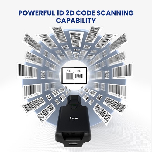 Eyoyo Bluetooth 1D 2D QR Code Barcode Scanner Inventory Scanner for Library Shop - Picture 6 of 11