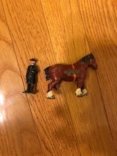 Lead Priest With A Bible Horse Broken Foot Figure Lot Made In England