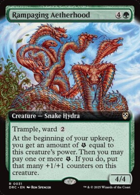 NM Extended Art Rampaging Aetherhood, MTG, Aetherdrift Commander, Magic, 31