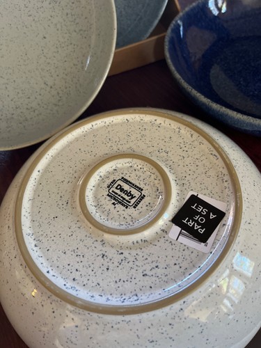 Juego de 4 platos cupé medianos Denby Studio azul, 4 piezas, variado, $160, nuevo en caja - Imagen 13 de 19