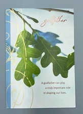 Hallmark Godfather Greeting Card Father's Day - Leaves - Special - Inspire