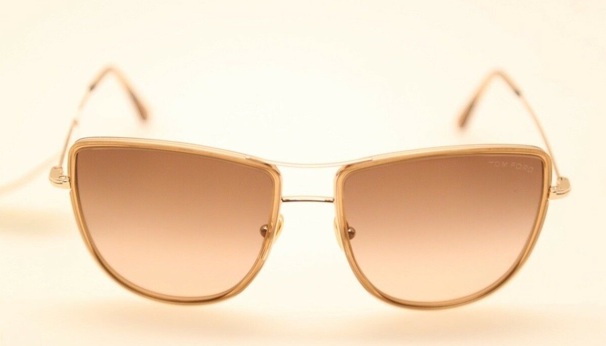 トムフォード Tom Ford Tina FT0759 TF759 28F Shiny Rose Gold/Brown Gradient