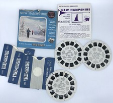 Viewmaster Reel x 3 New Hampshire 1956 Set NH-1 2 3 Sawyers Pamphlet Packet Vtg