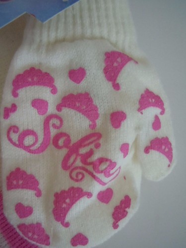 DISNEY JUNIOR SOFIA THE FIRST CUTE GIRLS'WINTER HAT & MITTENS SET ONE SIZE FITS - Picture 5 of 12