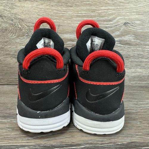 Nike Air More Uptempo TD black Varsity Red FB1345-001 Toddler Size 7C Slip Ons - Picture 7 of 15