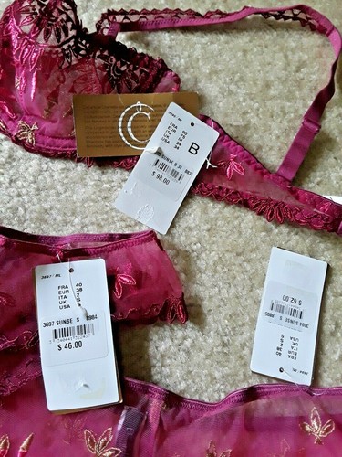 New NWT Chantelle Set Bra 34B Two Panties 2 $206 - Picture 7 of 7