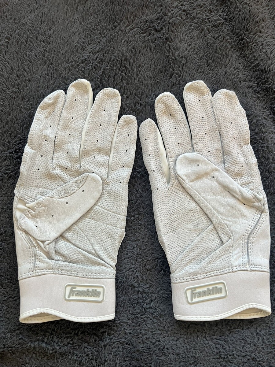 Gants De Battage Baseball Franklin CFX Chrome Series Homme Taille MD Blanc