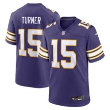 Minnesota Vikings Dallas Turner #15 Nike Purple Classic 2025 NFL Game Jersey