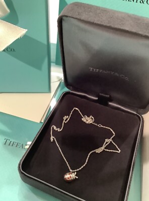 Tiffany & Co 18k Weißgold Marienkäfer Diamanten