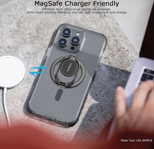 Magnetic Phone Ring Holder With Magsafe Double Adjustable Gym Finger Ring Grip R - Picture 5 of 9