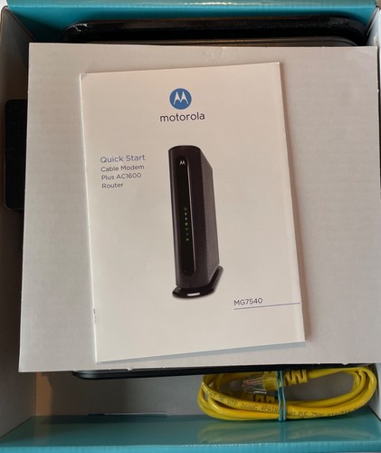 Motorola 16 x 4 Cable Modem Plus AC1600 WiFi Router, Model MG7540 BRAND NEW - Picture 2 of 7
