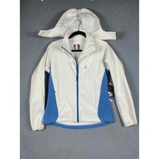 Denali Women's White & Blue Jacket With Detachable Hood Size M Nwt