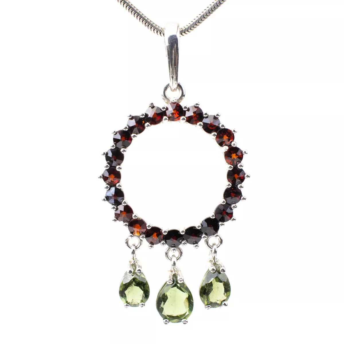 Moldavite outlet and garnet