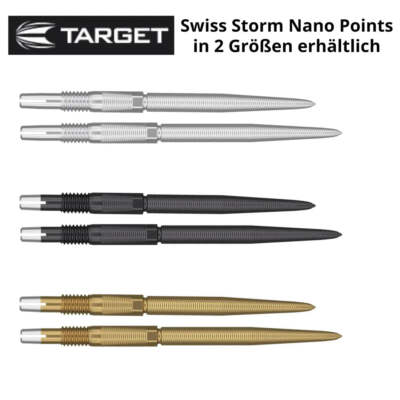 Target Swiss Storm Nano Point Silber, Schwarz, Gold