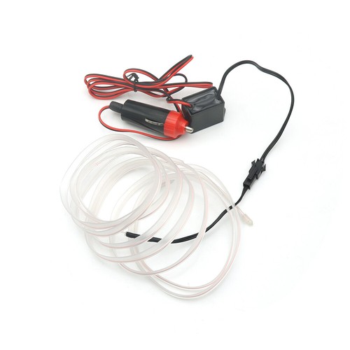 2M Car Interior LED Neon Lights Decor Atmosphere EL Wire String Strip Lamp White - Foto 7 di 19