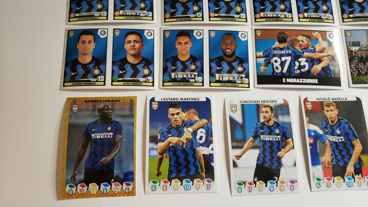 FC Internazionale Milano Complete 21 Stickers Set - Panini FIFA