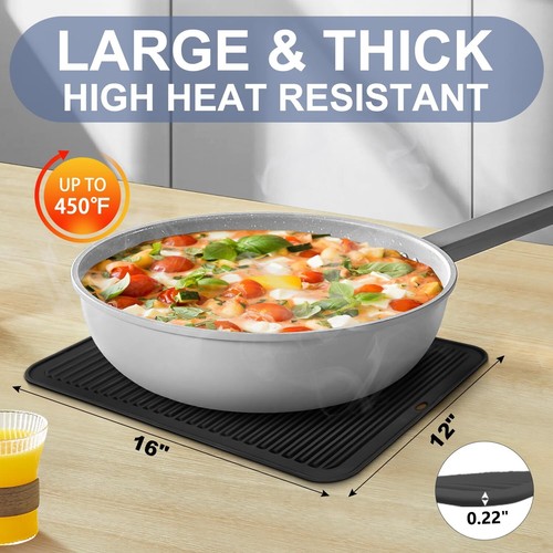 Large Silicone Trivet 16x12 Inch Trivets for Hot Pots and Pans Heat Resistant... - Picture 6 of 7