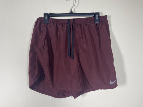 Nike Women's Maroon Running Shorts Elastic Waist Band Medium Athletic