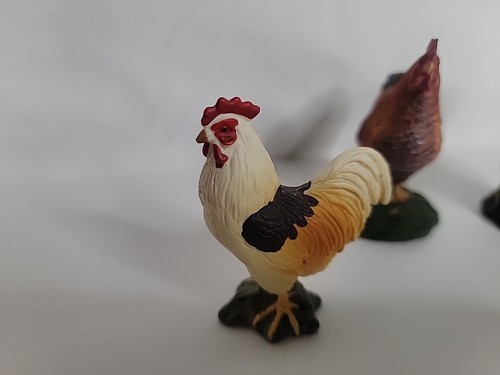 Lotto di 3 statuine di pollo vintage ~ 1 è Schleich '98 - Foto 5 di 10