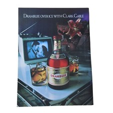 1982 Drambuie Liqueur Over Ice With Clark Gable / Dexter Shoes Vintage Print Ad
