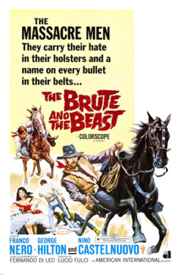 #ad MASSACRE TIME MOVIE POSTER quot;the brute and the beastquot; western NERO 20x30 $9.99