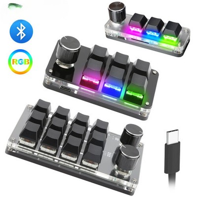 Programming Macro Custom Knob Keyboard Bluetooth/RGB/Wired Copy Paste Button 