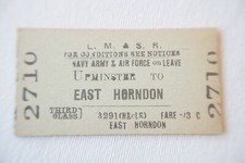 Upminster to East Horndon LMS Railway Train Ticket