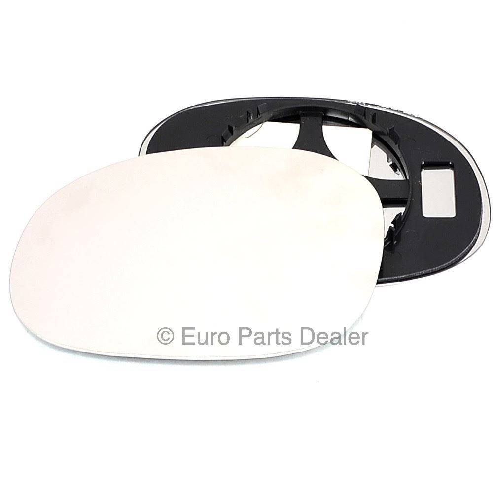 Passenger side Clip Convex wing mirror glass for Citroen C3 2002-2010