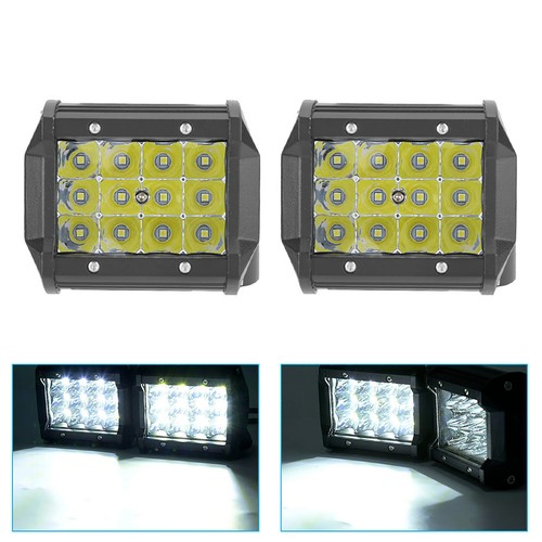 1 Pair 4inch 4-Row 36W LED Work Light For Car Truck Driving In Night ERT - Picture 6 of 9