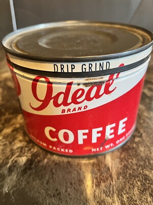 VINTAGE COFFEE CAN-IDEAL BRAND COFFEE- VINTAGE DINER - DRIVE IN  -REF. F.T.-C11