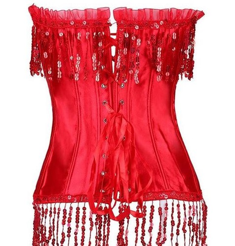 Sexy Corsetto rosso steccato con perizoma TG. M - Intimo hot sexy Rosanerastore - Foto 3 di 3