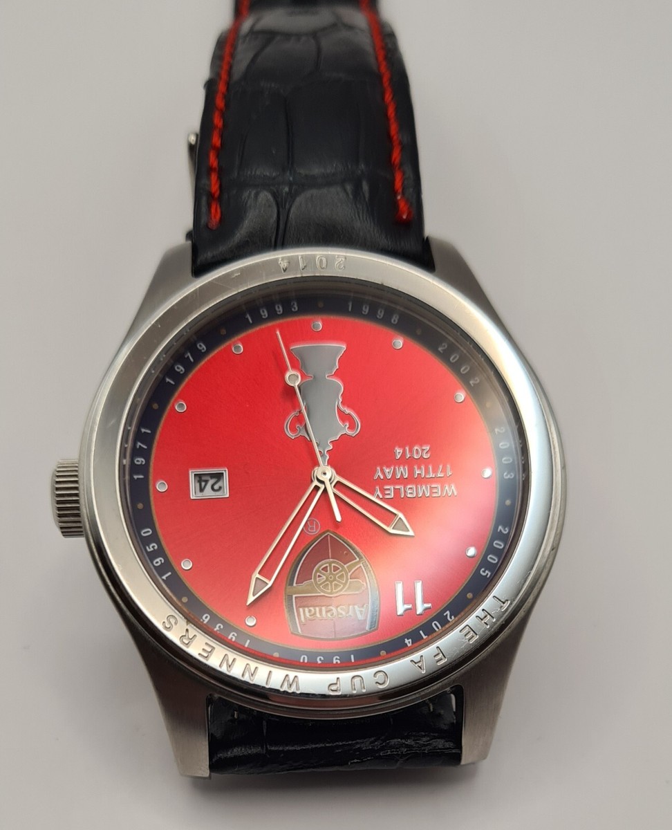 Arsenal Wrist Watch Arsenal Football Watch, Leather Bracelet