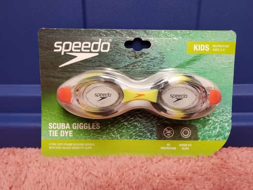 Speedo Schwimmbrille Scuba Giggles Tie Dye Kinder Schwimmbrille Alter 3-8 Neu mit Etikett - Bild 1 von 3