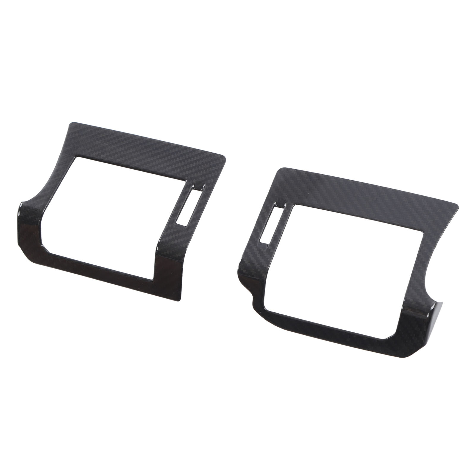 2Pcs Car Side Air Vent Outlet Frame Carbon Fiber Outlet Cover Trim For