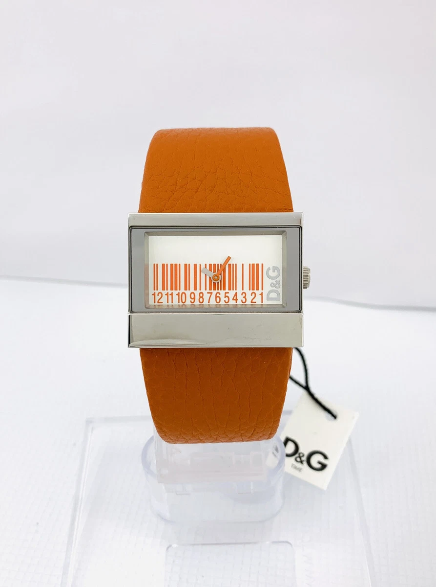 D&G Dolce & Gabbana 3719240404 Barcode Orange Strap Watch | eBay