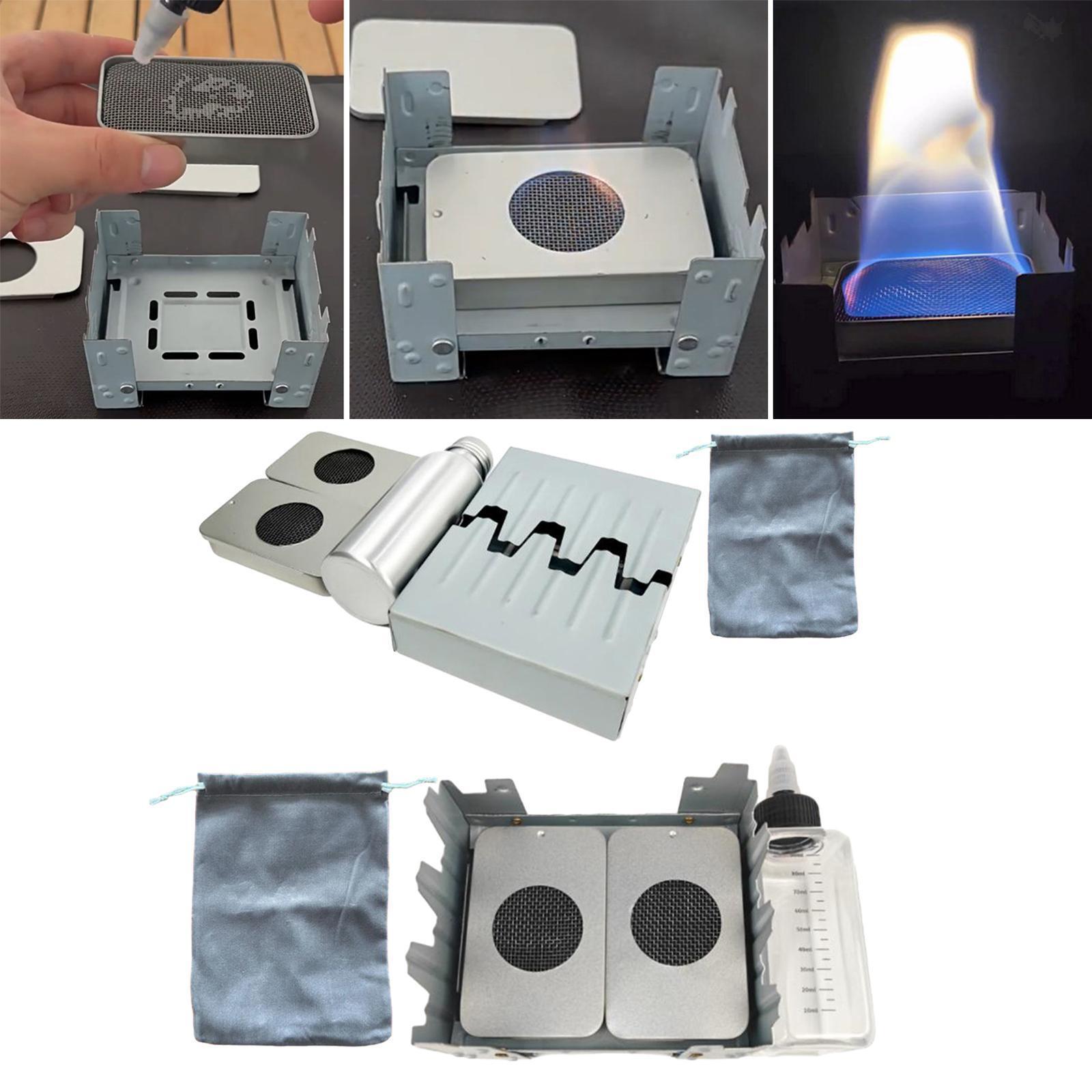 Camping Liquid Fuel Stove Set Fuel Heater High Flame Heating Lightweight  Camp | eBay