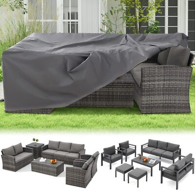 Large Patio Furniture Set Cover Waterproof Outdoor Table Chair Protection 2 Size