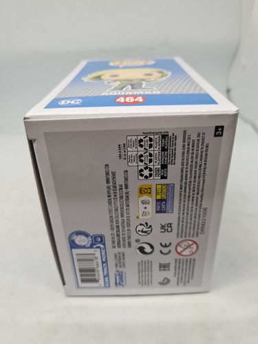 DC Comics Justice League Aquaman US Exclusive Pop! Vinyl Funko # 464 New In Box - Picture 7 of 7