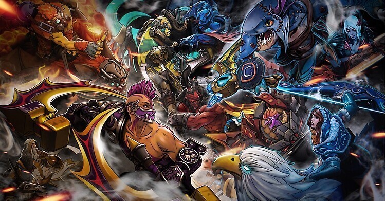 DOTA Desk Mat, Hero Clash, 80x40cm / 31.5in x 15.5in, Mouse Pad, gaming, deskmat