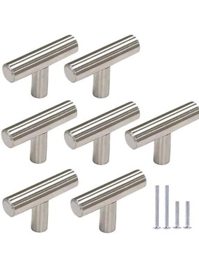 Gobrico Euro T Bar Küche Schrank Griffe Satin Nickel Kommode Griffe 2'' 15er Pack