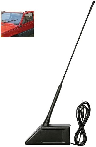 KIT AUTORADIO PER FIAT PANDA 141 750 1986-2003 CASSE NERE ANTENNA RADIO STEREO - Foto 5 di 6