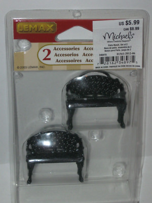 Lemax 34897 Village Collection Patio Benches Set Of 2 Christmas Valley 