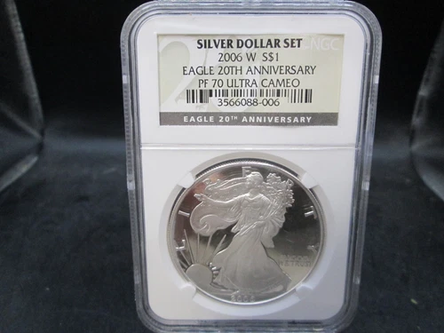 2006 W American Eagle Proof Silver 1oz. Dollar Coin NGC PF 70 Ultra Cameo