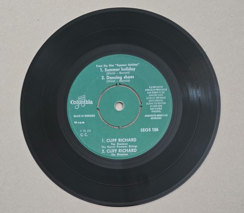 CLIFF RICHARD (THE SHADOWS) "SUMMER HOLIDAY"SWEDISH EDITION EP - Picture 3 of 4