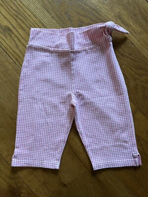 Next Girls cropped leggings pink gingham age Next vgc UK