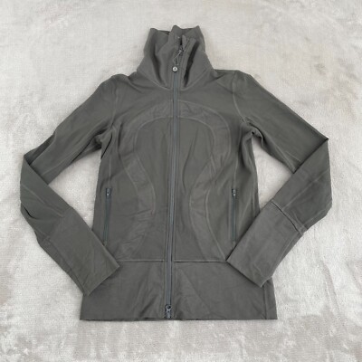 Lululemon Define Jacket Women 4 Green Luon Full Zip Wicking