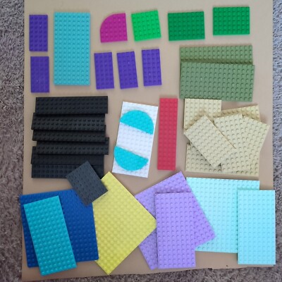 Lego Set Of Building Bases - Random Colors And Sizes - 36 Legos Blocks