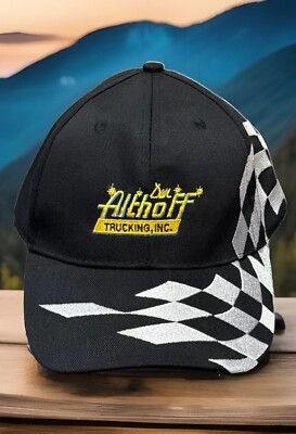 Dan Althoff Trucking Checkered Flag Diesel Rig Dump Trucks Black Baseball Cap